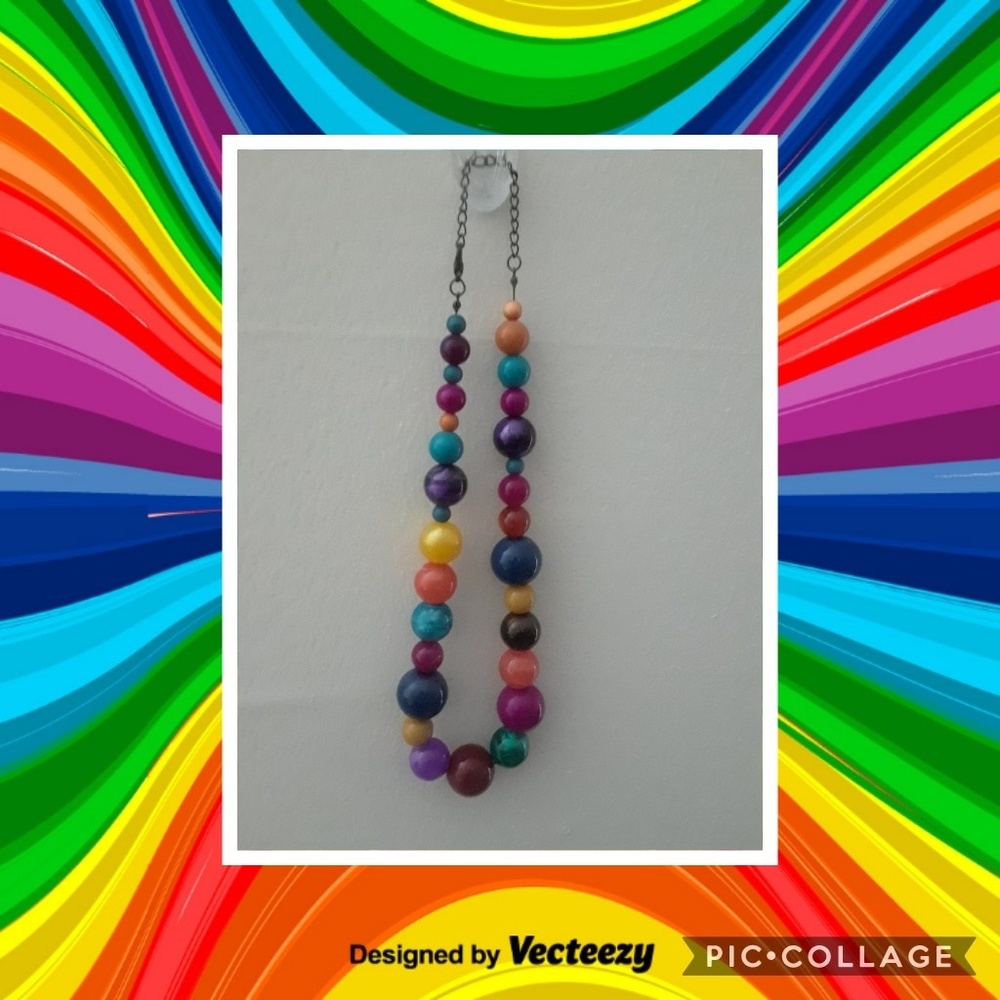 Multi Colored Bead Necklace